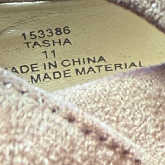 📌x-appeal Round Toe Suede 3.5" High Heel Pumps with Straps Worn Once - Picture 12 of 13